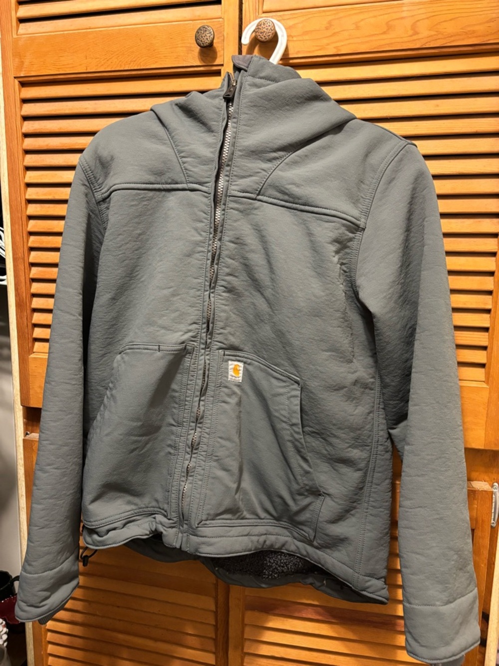 Carhartt Gray Zip-Up Hooded Jacket